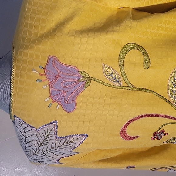 Wearable Art Indigo Moon Embroidered Asian Floral Jacket Size: S - Picture 7 of 11